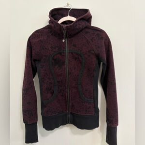 Lululemon 🦄 | Scuba Hoodie II | Size 4 | Star Crushed Black Cherry Black | EUC